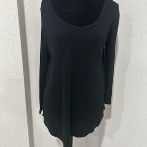 Merona Black Long Sleeve Women's Tee